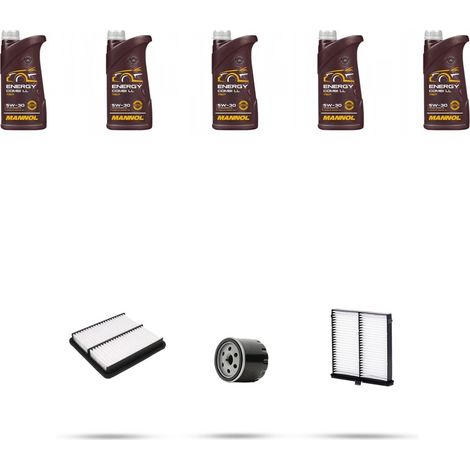 Kit tagliando 3 FILTRI e 5L OLIO compatibile con Mazda 2 (DL) Skyactiv-G 90 66kw Dal 2015 (1/4)