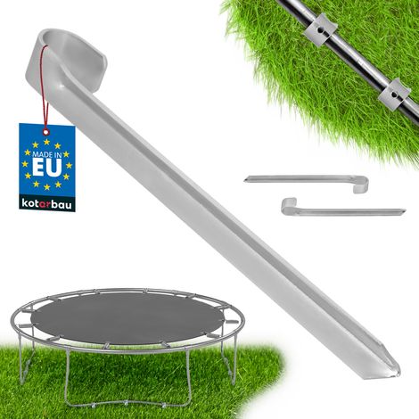 Ancoraggi a martello per trampolini, zincati, 430 mm, set da 2