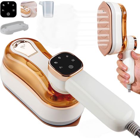 1300W Foldable Vertical Steam Iron, Lightweight and Portable Travel Steamer for Dry or Wet Use, Suitable for Home, Travel and Office, Effective Wrinkle Removal (1/5)