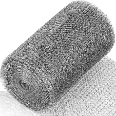 Mosquitera de acero inoxidable, doble capa de terciopelo inoxidable inoxidable, barrera contra roedores, 12,7 cm x 6 m (1/5)