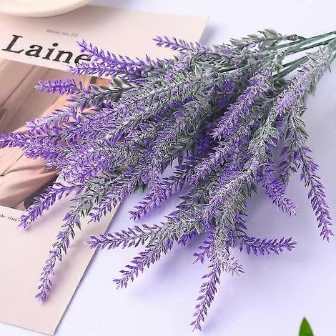 Simulation de flocage de fourchettes, 5 fourchettes, lavande, simulation de mariage champêtre, plante fleurie en pot (1/5)