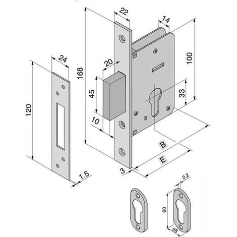 Serratura Inf.Legno              020.70.00.0 Welka