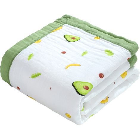 2 serviettes de bain bébé, en gaze de coton, douces et absorbantes, pour nouveau-nés et enfants (1/5)