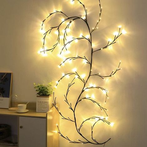 Guirlande Lumineuse En Liane Artificielle - 2,3 M - 144 LED Blanc Chaud - Étanche IP44 - Pour Décoration Intérieure Et Extérieure - 1 Pièce (1/5)