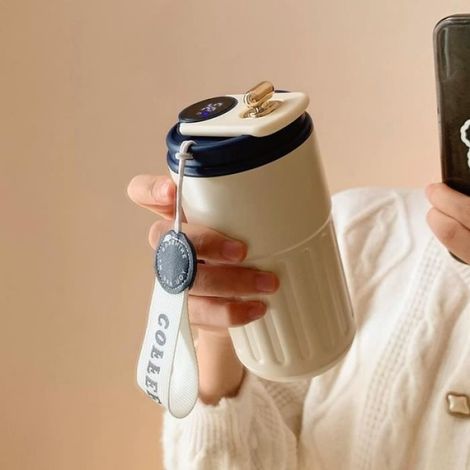 Bleu - Tasse thermos à café intelligente avec affichage intelligent de la température, gobelet en acier inoxy (1/4)