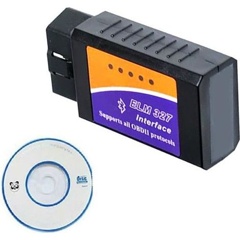 Scanner de diagnostic - ELM327 OBD2 - Bluetooth V1.5 - Compatible BMW, Ford, VW - Interface ELM 327 (1/2)