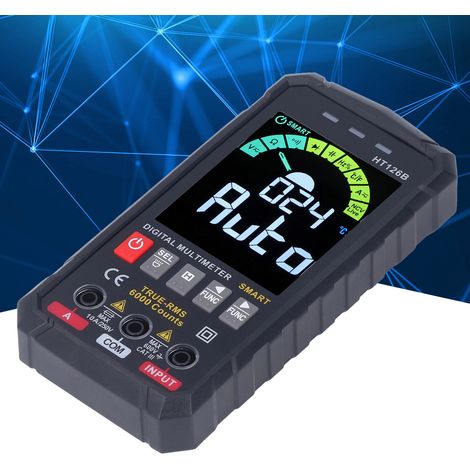 HT126B Digitalmultimeter mit Farbdisplay, Mini-Hochpräzisionsmultimeter, intelligenter Stromzähler, hitzebeständig (1/5)