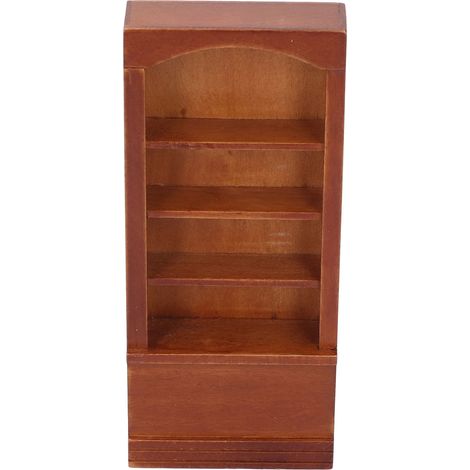 Bibliothèque miniature en bois à l'échelle 1:12 pour maison de poupée, accessoire de décoration. (1/5)