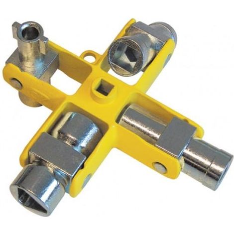CK Llave universal plateada compacta y robusta