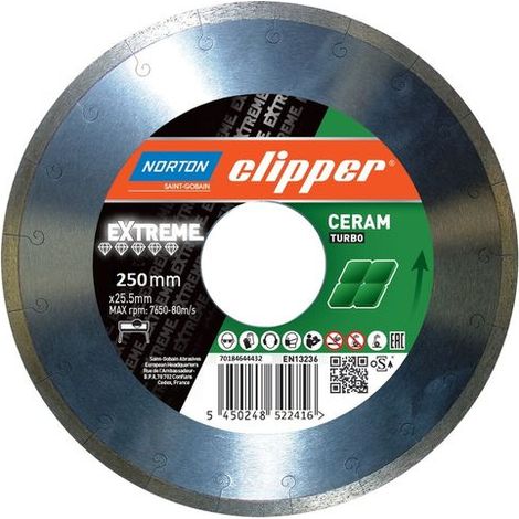 Clipper Diamant Sägeblatt Extreme Ceramic (vormals Ceram XJ), Ausführung: 250 x 25,4 mm