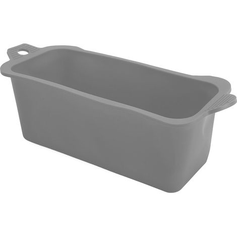 Doublure en silicone pour bac à graisse, réutilisable et étanche, pour barbecue et camping (gris) (1/5)