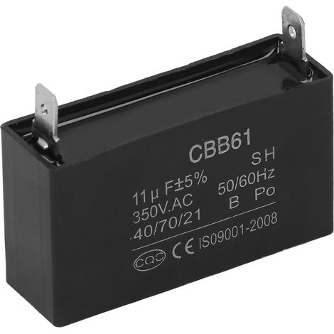 Condensateur CBB61 11µF, 350V, en ABS, pour génératrice à essence, climatisation et moteur de réfrigérateur (1/5)