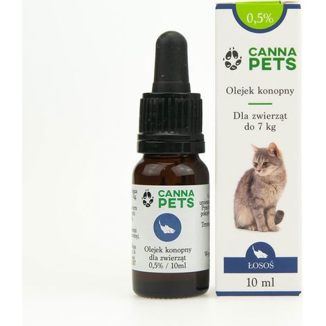 Olio di canapa 0,5% per animali - salmone 10 ml
