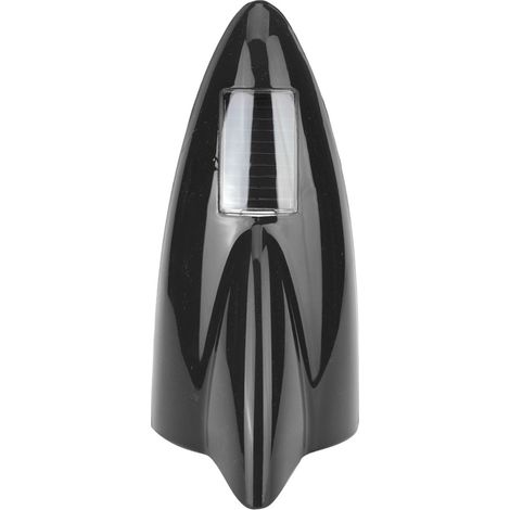 Aileron requin noir avec feu clignotant solaire 12 LED pour voiture, lampe de signalisation auto, accessoire extérieur universel (1/5)