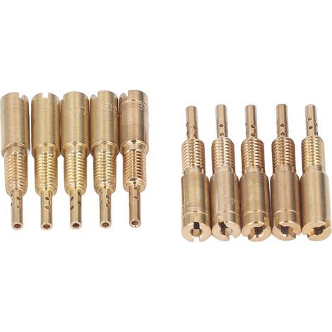Carburetor Pilot Slow Jet Kit, 10 Pieces, 15-25 30-40 Metal for Mikuni HS40 HSR42 HSR45 (1/5)
