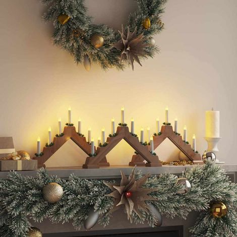 vidaXL Ponte con Candele di Natale 3 pz 7 LED Bianco caldo (1/5)