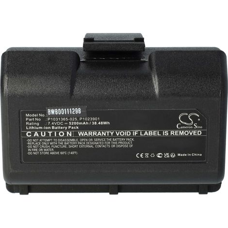 vhbw Battery compatible with Zebra ZQ510, ZQ511 RFID, ZQ500, ZQ511, ZQ520 Printer Copier Scanner Label Maker (5200 mAh, 7.4 V, Li-Ion) (1/4)