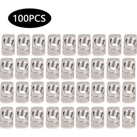 100 Stück europäische Standard-T-Muttern 45T-M8 mit Gewinde für Aluminiumprofile (1/5)