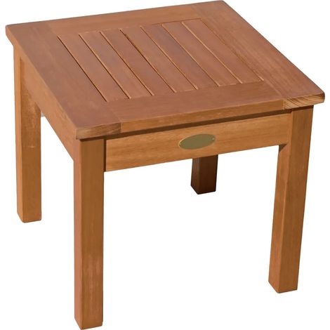 Table d'appoint en eucalyptus huilé - Couleur : aspect teck (1/2)