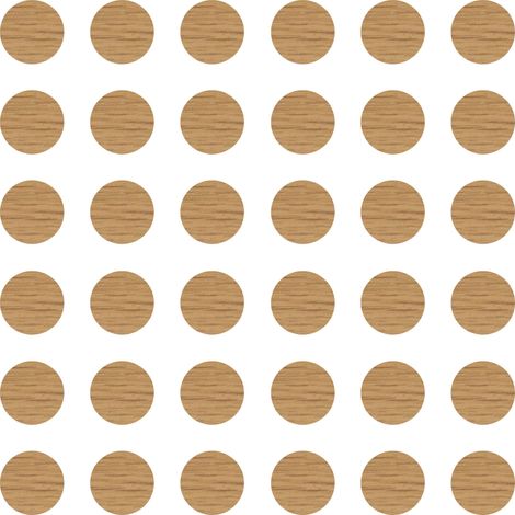 36x Cache vis adhésif autocollant diamètre 25mm protection bouchon trou obturateur meuble table chaise maison, Chêne (1/4)