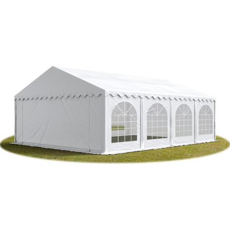 6x8 mTendone per feste PREMIUM PVC bianco 100% impermeabile Gazebo da giardino Tendone da esterno Tenda party