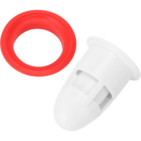 Insert de siphon de sol neutralisant les odeurs, crépine anti-obstruction pour salle de bain et cuisine (blanc/rouge) (1/5)