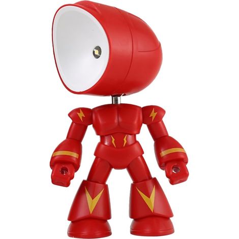 Veilleuse LED Robotique Rouge en Pvc pour Bureau Lumière sans Scintillement, Lampe de Table Décorative pour Chambre Fatigue Oculaire (1/5)