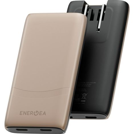 Caricabatterie da parete Energea TravelWorld Edge 65W con 2 porte USB-C PD/PPS/QC3.0 (USA/Regno Unito/UE) Oro (1/5)