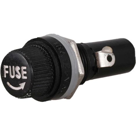 Lot de 5 porte-fusibles à montage sur panneau 125 V CA 15 A, 6 x 30 mm - FFY (1/4)