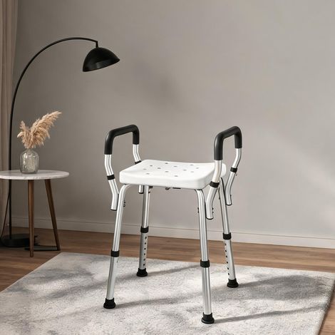 Fauteuil coloris blanc en aluminium HDPE 52 x 45 x 69 cm (1/5)