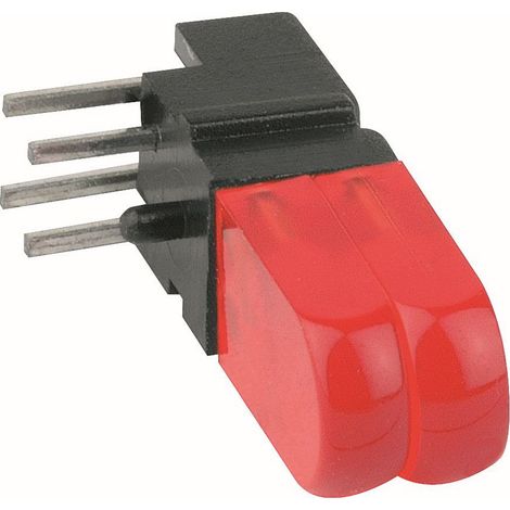 Mentor Mehrfach LED-Anzeige 1803.2232 LED-Baustein 12.1 mm Rot 2.5 x 5 mm 80 mcd 20 mA 2 V S=2-Fach,