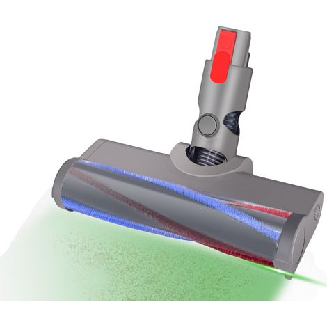 Compatible avec les accessoires des aspirateurs Dyson V10 Slim et V12 Slim : rouleau pour tapis, brosse douce, voyant vert (1/3)