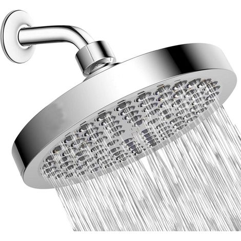 Duschkopf – Hochdruck-Regeneffekt – Hochwertiges Luxusdesign – Installation in 1 Minute – Leicht zu reinigen – Verstellbarer Ersatz für Badezimmerduschköpfe (6 Zoll rund) (1/4)