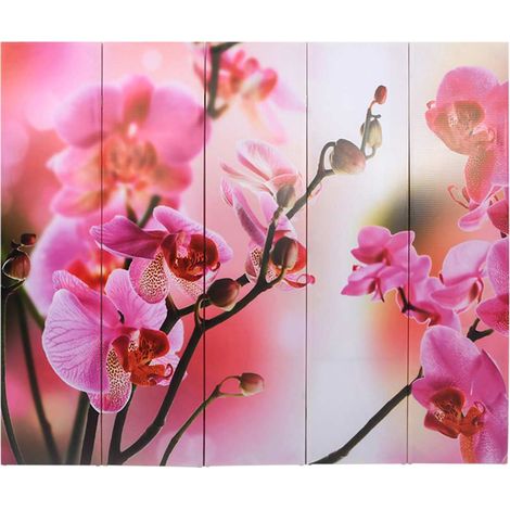 Paravent Cloison de séparation pliable, Pour Jardin, Balcon, Terrasse 200 x 170 cm Fleur OIB9419E (1/5)