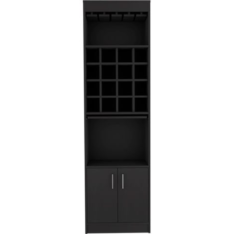 Mueble Bar Kava Beijing con mesa extensible , 180.59 cm X 50.8 cm X 33.78 cm , Negro (1/5)