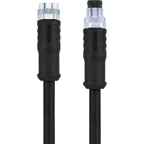 Câble de connexion blindé M8 pour capteurs/actionneurs Automation Line Escha AL-SKPS4-2-AL-SSPS4/S370 8046258 Pôle: 4 (1/5)