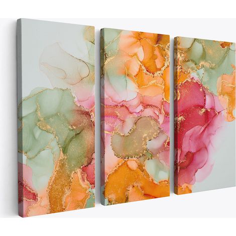 Tableau triptyque - Abstrait (1/4)