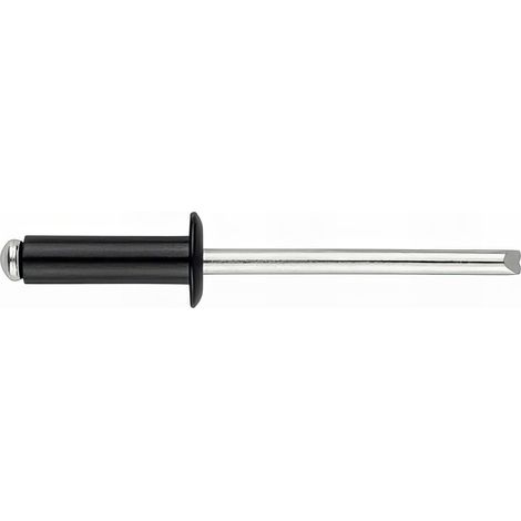 Rivets Tête bombée laquée noir - Aluminium 3,2 x 8 9005 - Boite de 500