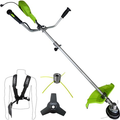 Débroussailleuse électrique 1400W - 2en1 - Coupe-bordure - Tête double fil - Tête universelle alu - lame 3 dents