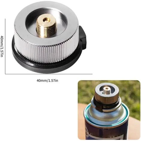 Adaptateur pour cartouche de gaz, convertisseur de gaz portable pour le camping en extérieur, compatible avec les réchauds à gaz split et les torches à gaz portables.