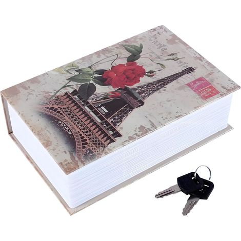 Coffre-fort de Livre avec Serrure à clé, Boîte de sécurité, Coffre-fort de Détournement de Dictionnaire en Métal, Boîte de Verrouillage Secrète pour le Bureau à Domicile, Boîte (1/5)