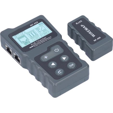 NF-488 LCD-PoE-Tester mit Ethernet, automatischer IP-Kameraerkennung, Kabelprüfung und Netzwerkdiagnosegerät (1/5)