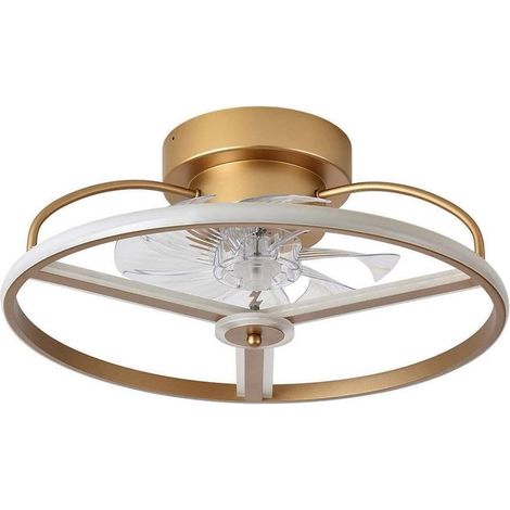 Ventilateur 60 W CC avec 8 pales, 6 vitesses, télécommande, mémoire, minuterie et réglage de l'intensité, idéal pour la climatisation. (1/5)