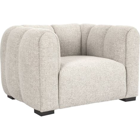 Fauteuil lounge beige aux formes arrondies - beige naturel (1/5)
