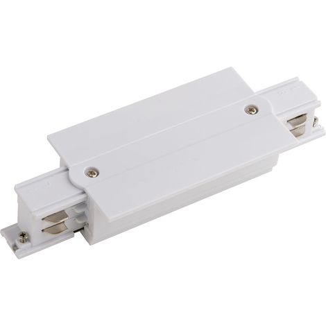 Connessione lineare bianca per binario ad incasso 16,5x5,6x3,3 cm..