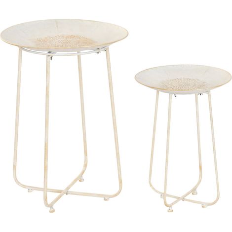 Mesita Auxiliar Set 2 Metal 48X48X66 Mandala (1/3)