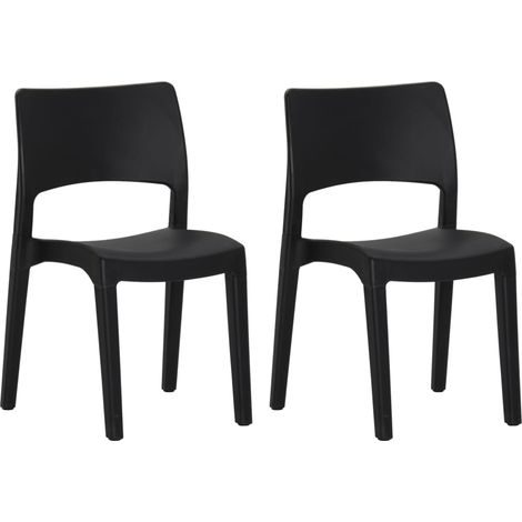Maison Exclusive - Chaises de jardin lot de 2 Polypropylène Anthracite
