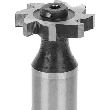 Fraise à rainurer en T à queue droite rigide en acier rapide (HSS) pour fraises à rainurer semi-circulaires, 31610 mm (1/5)