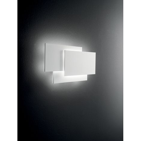 Applique Led 36W 2880Lm 3000K Série 6750 En Aluminium Blanc, Design Moderne Géométrique Pour Éclairage Intérieur - Luminaire De Marque Perenz (1/2)