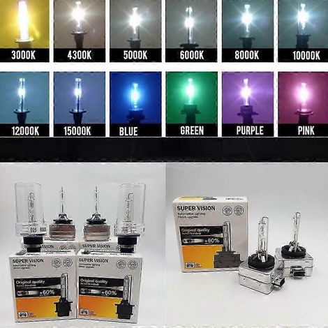 Ampoules HID D1 D2 D3 D4 CBI HID au xénon pour phares D1s D2s D3s D4s D2c D1r D2r D3r D4r - 4300K 6000K 8000K 10000K (6000K Blanc froid russe D2C) (1/5)